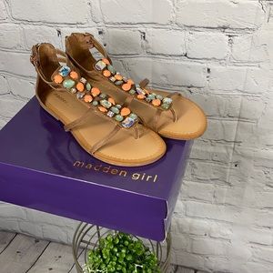 Madden Girl Embellished studded gladiator Strappy Sandals NWB